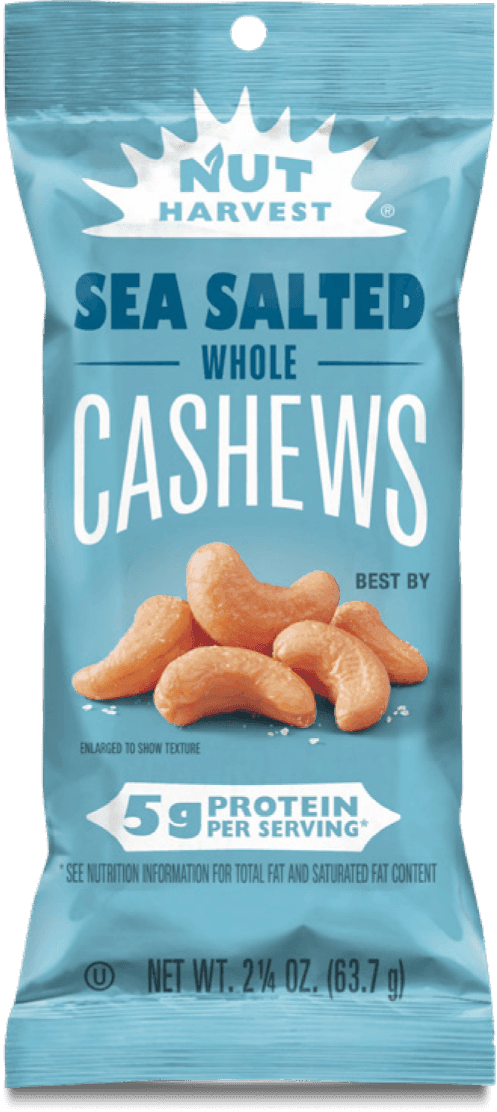 NUT HARVEST CASHEW 2.2OZ
