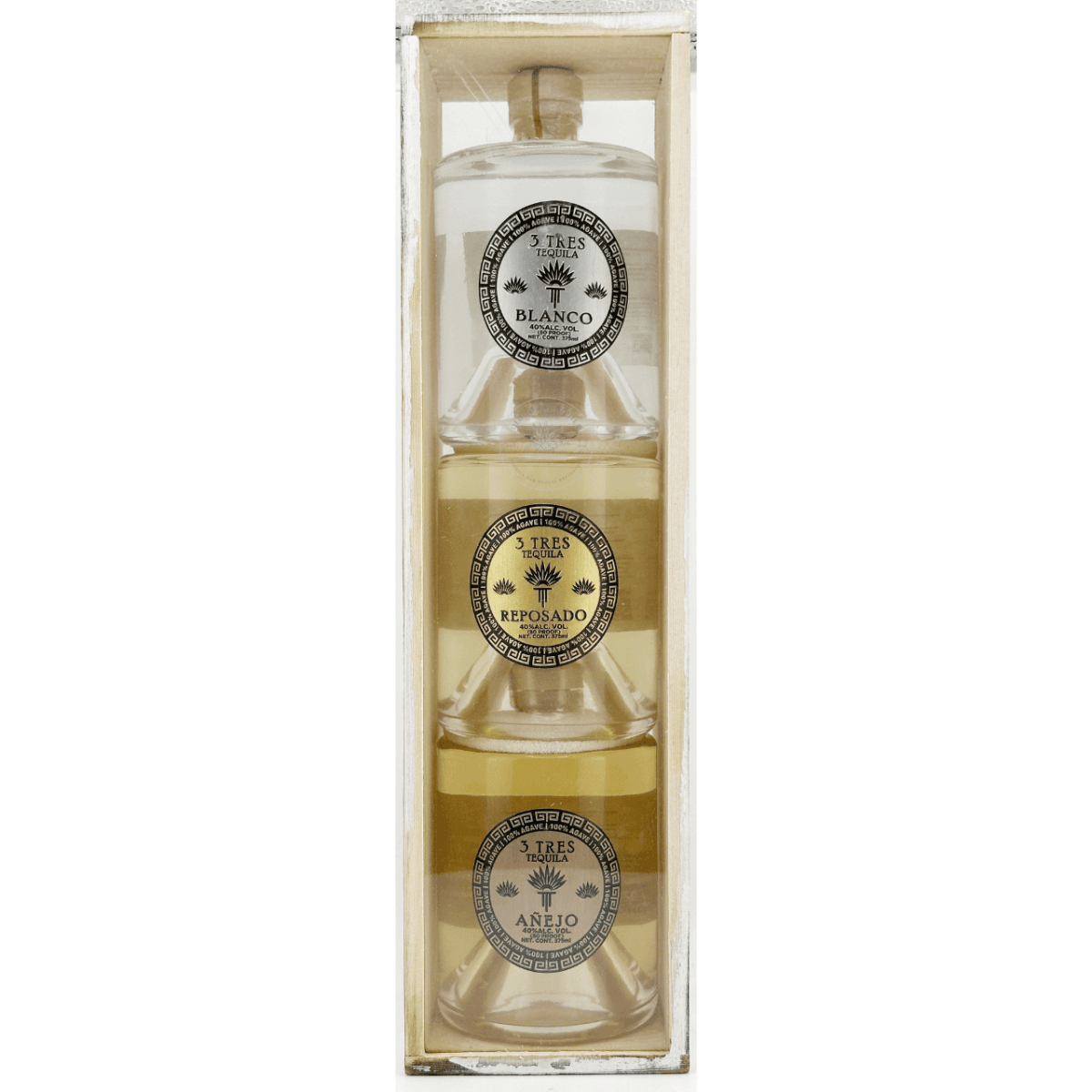 3 TRES TEQUILA TRIO PACK 750ML