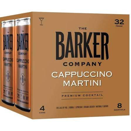 THE BARKER COMPANY CAPPUCCINO MARTINI 4PKC