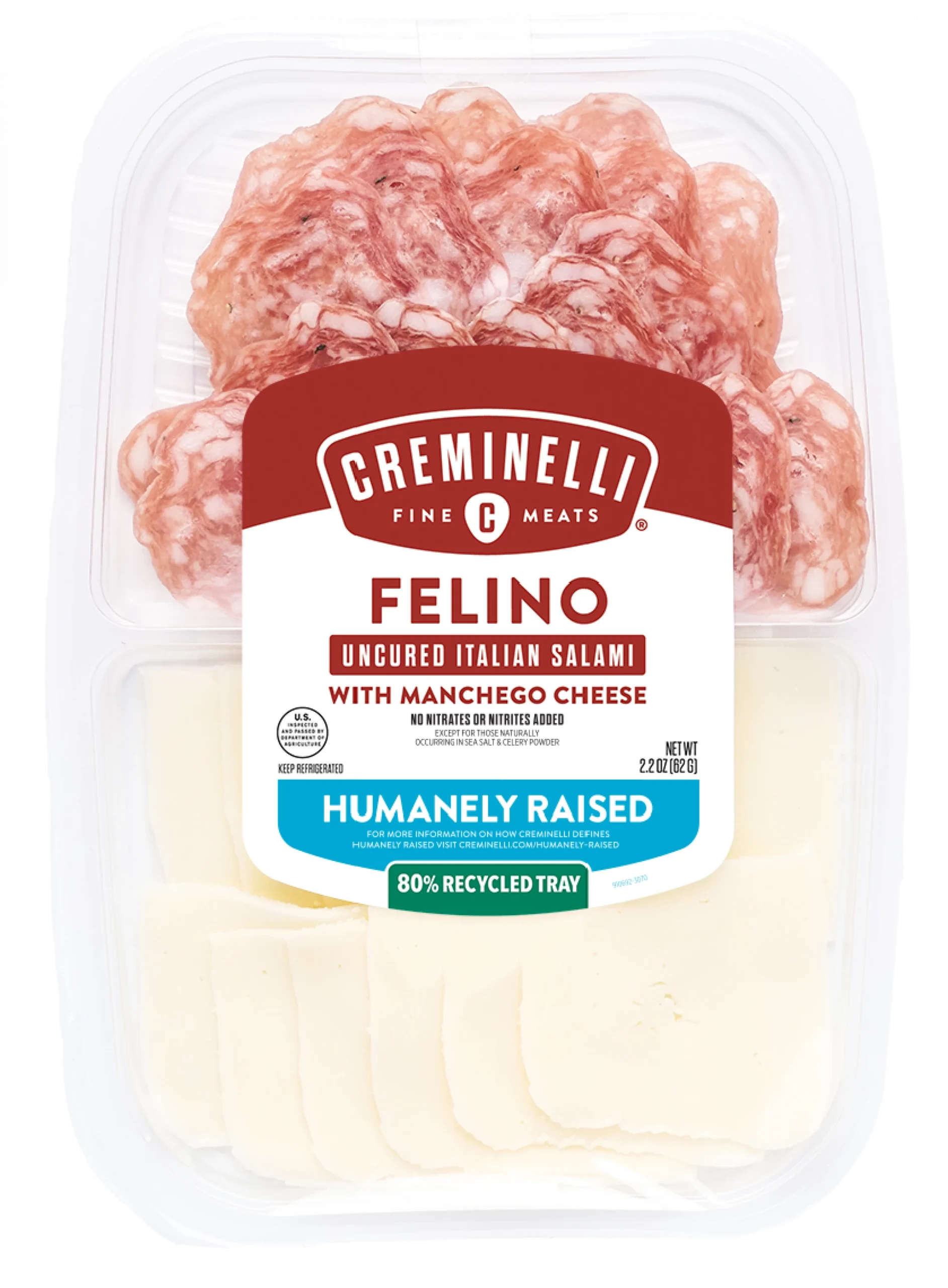 CREMINELLI SNACK PACKS FELINO & MANCHEGO 2.2OZ