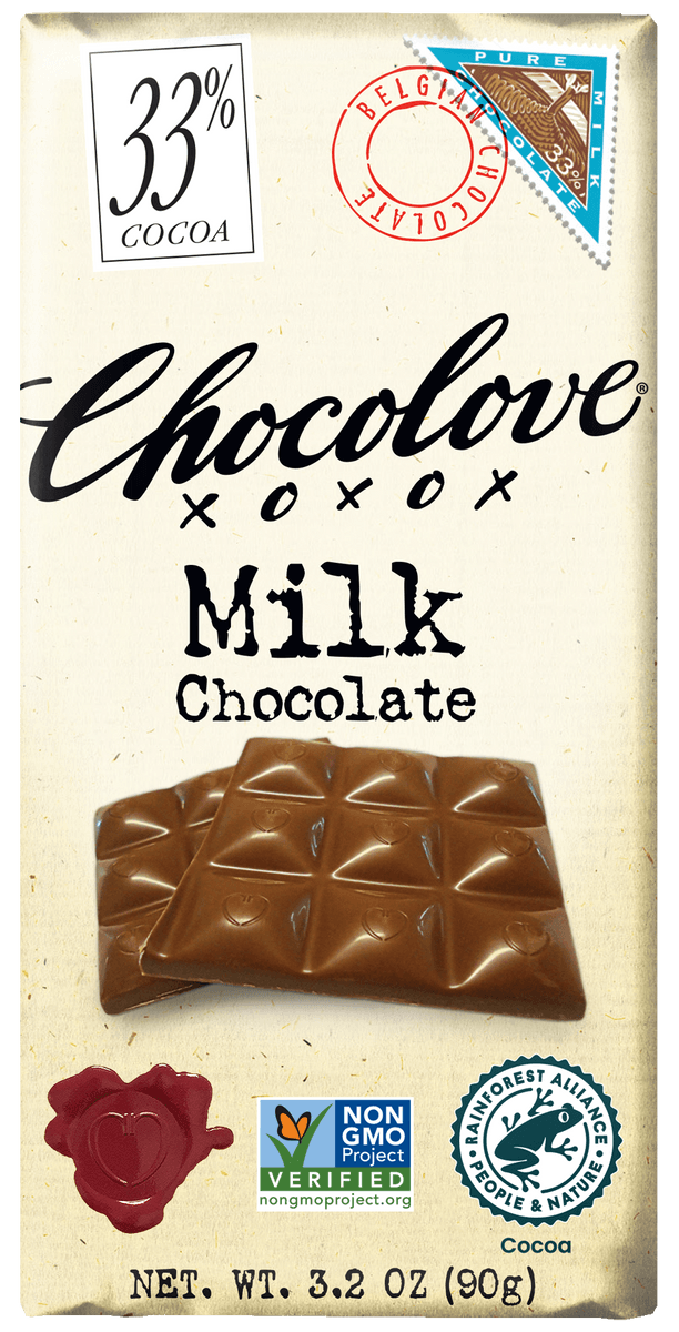 CHOCOLOVE BAR PURE MILK CHOC 3.2OZ