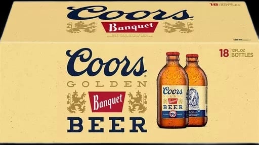 COORS BANQUET 12OZ BTLS 18PK