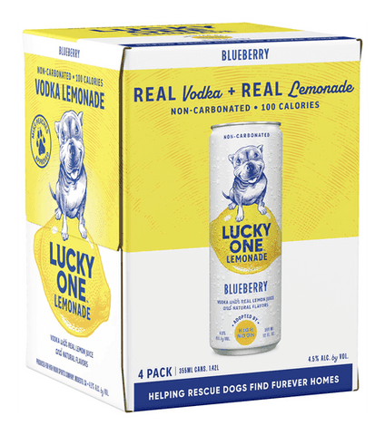 LUCKY ONE BY HIGH NOON BLUEBERRY VODKA LEMON 4PK
