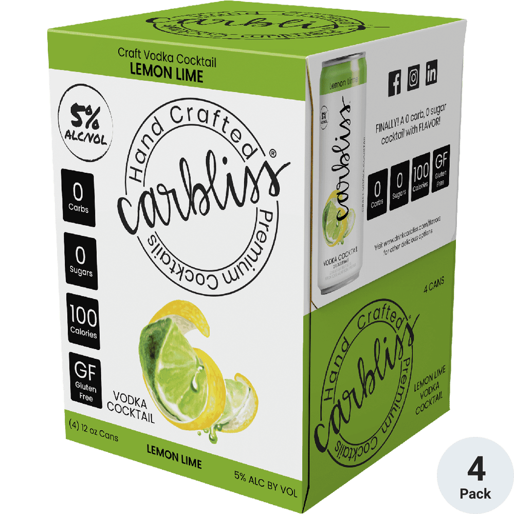 CARBLISS LEMON LIME 4PK