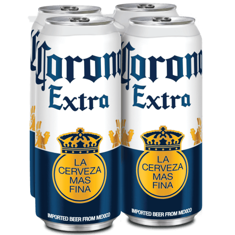 CORONA EXTRA 16OZ CANS 4PK