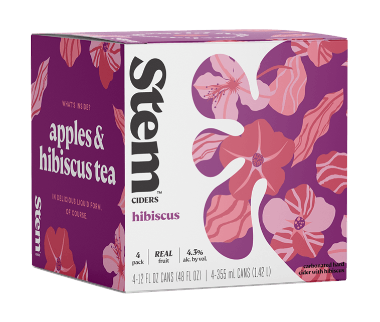 STEM CIDERS HIBISCUS APPLE 12OZ 4PK