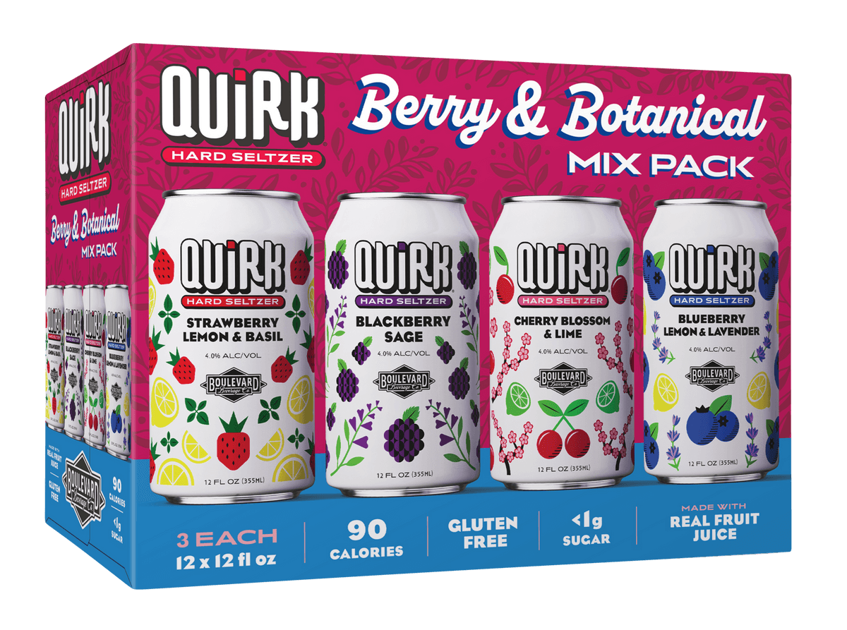 Quirk BERRY SELTZER Variety pk can12PK