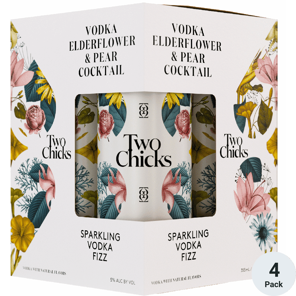 TWO CHICKS SPARKLING VODKA FIZZ 4PK
