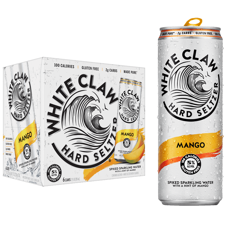 WHITE CLAW MANGO SELTZER 12OZCN 6PK