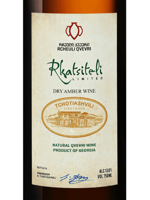 TCHOTIASHVILI RKATSITELI 750ML