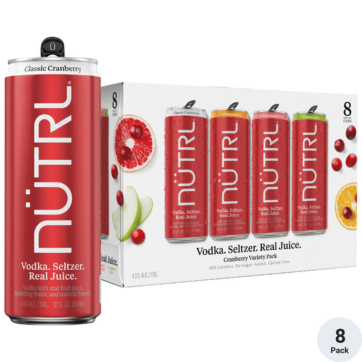 NUTRL VODKA CRAN VARIETY 8PK