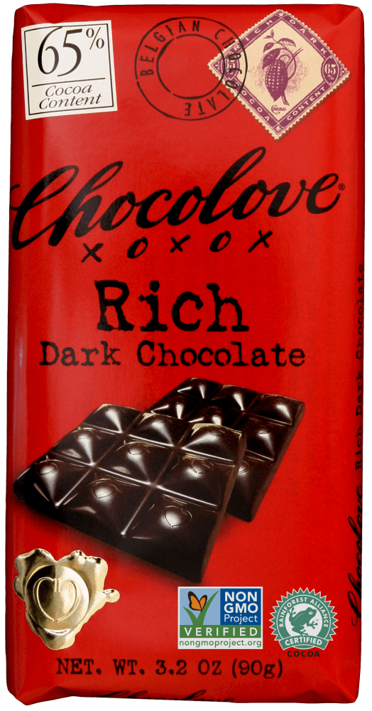 CHOCOLOVE BAR RICH DARK CHOCOLATE 3.2OZ