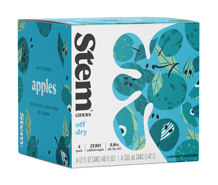STEM CIDERS OFF-DRY CIDER CANS 4PK
