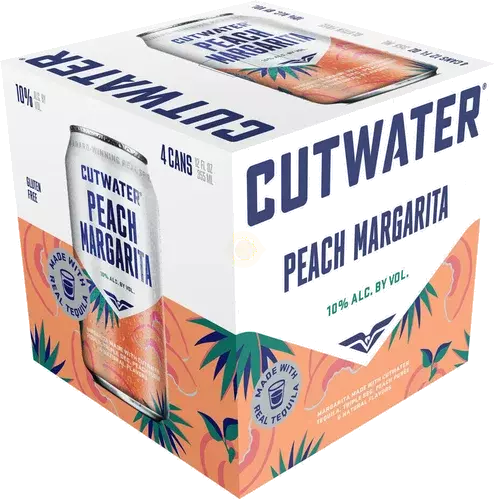 CUTWATER MARGARITAS PEACH 4PK