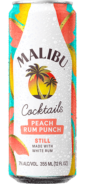 Q-MALIBU PEACH RUM PUNCH 355ML