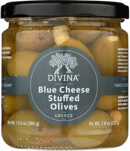 DIVINA BLUE CHEESE OLIVES 10OZ