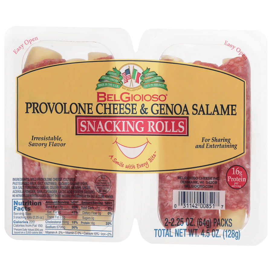BELGIOIOSO PROVOLONE SALAME ROLL 1.5OZ