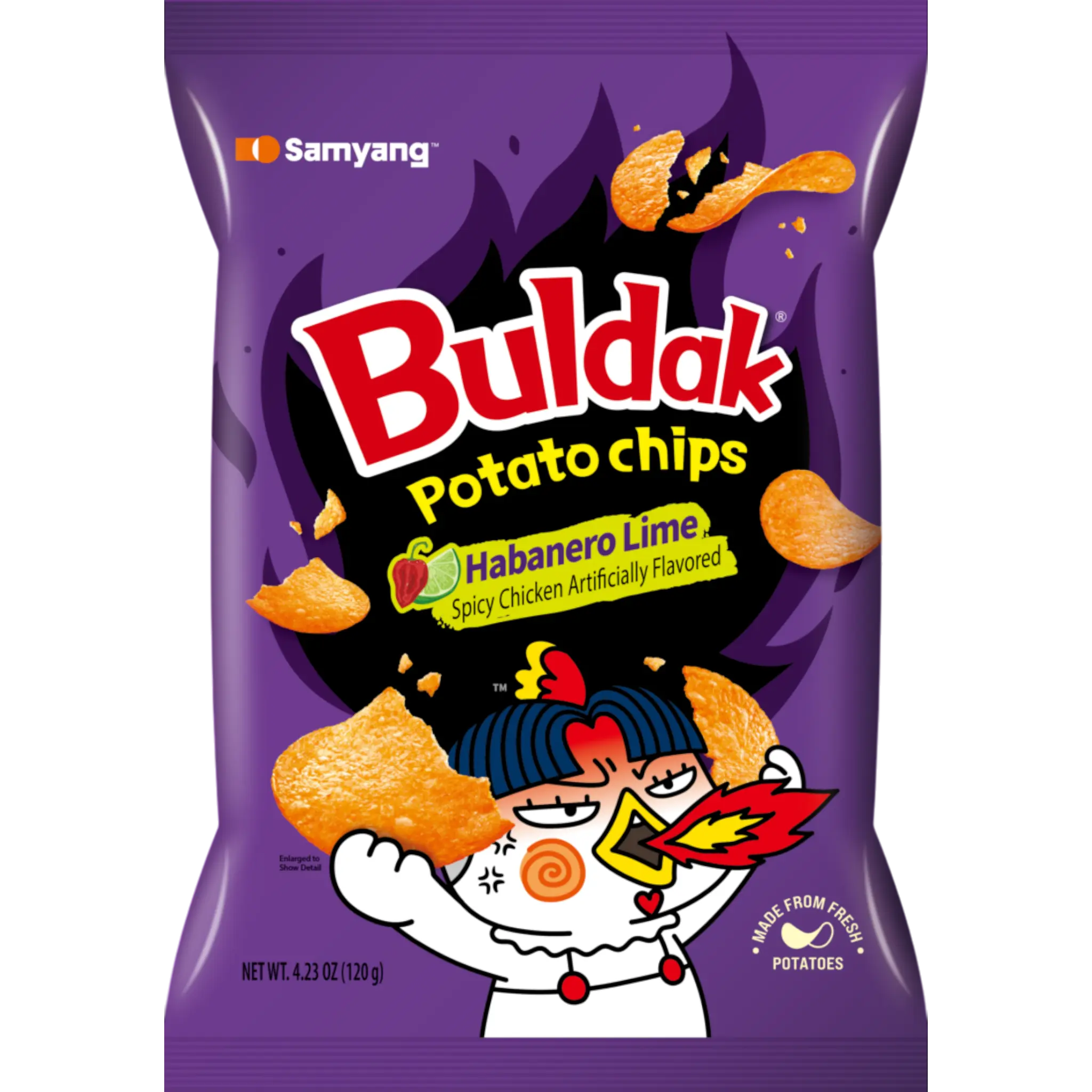 BULDAK CHIPS HABANERO LIME 4.2OZ