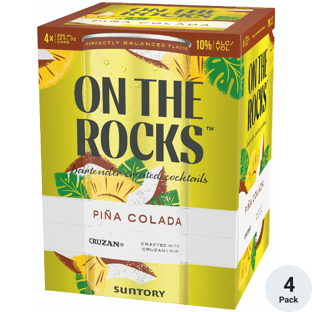 ON THE ROCKS PINA COLADO 4PK