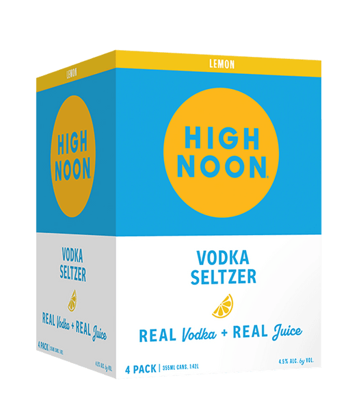 HIGH NOON LEMON VODKA SODA 4PK