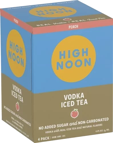 HIGH NOON PEACH ICE TEA 4PK