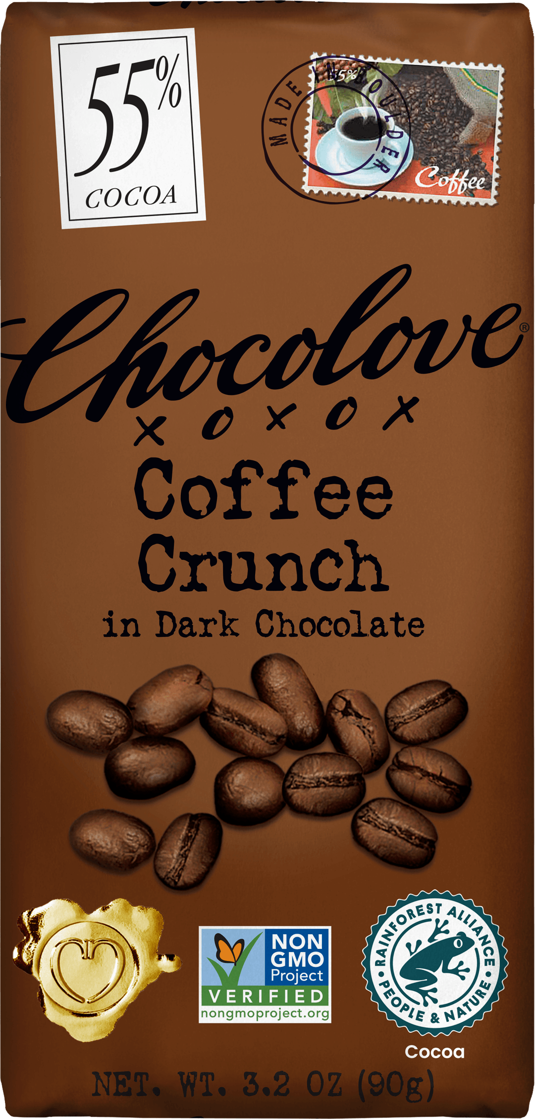 CHOCOLOVE BAR COFFEE CRUNCH 3.2OZ