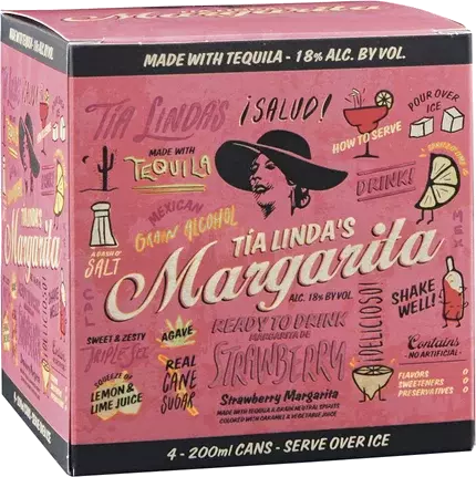 TIA LINDA'S STRAWBERRY MARG 4PK