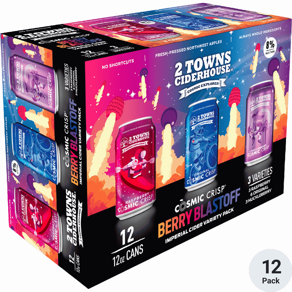 2 TOWNS CIDERHOUSE SAMPLER BERRY BLASTOFF 12PK