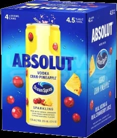 ABSOLUT COCKTAIL CRAN-PINEAPPLE PREMIX 4PK