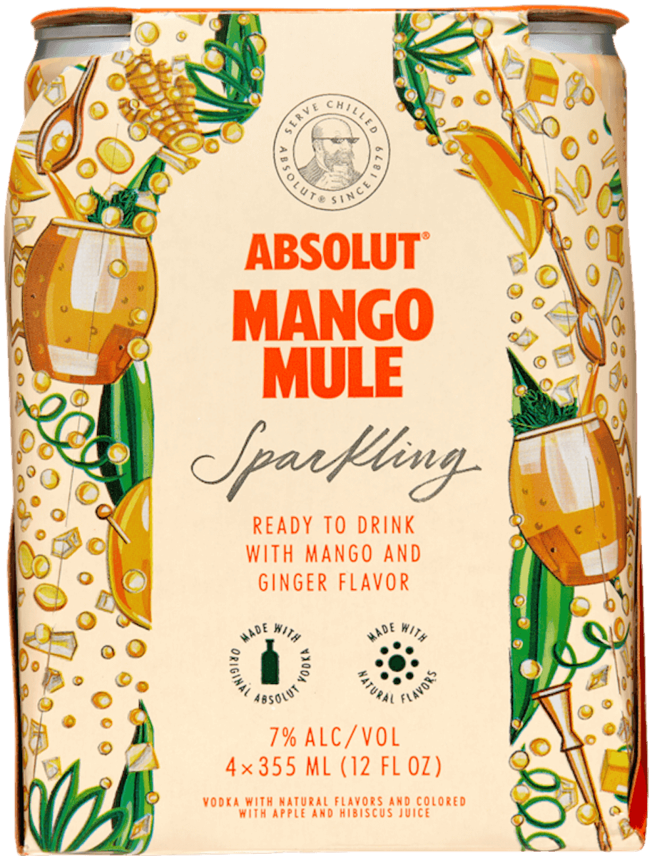 ABSOLUT COCKTAIL MANGO MULE 4PK