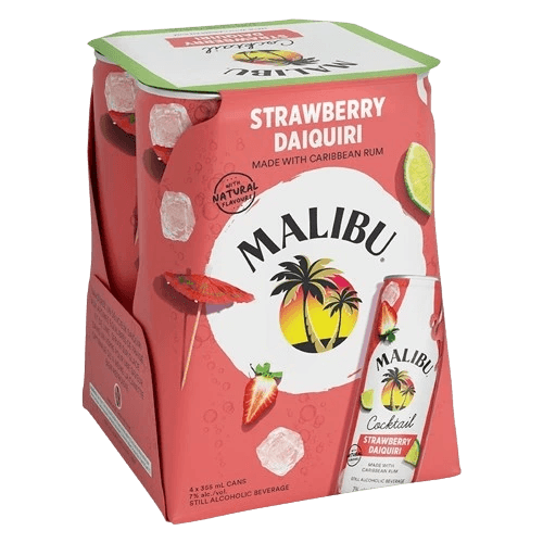 MALIBU COCKTAILS STRAWBERRY DAQUIRI 4PK