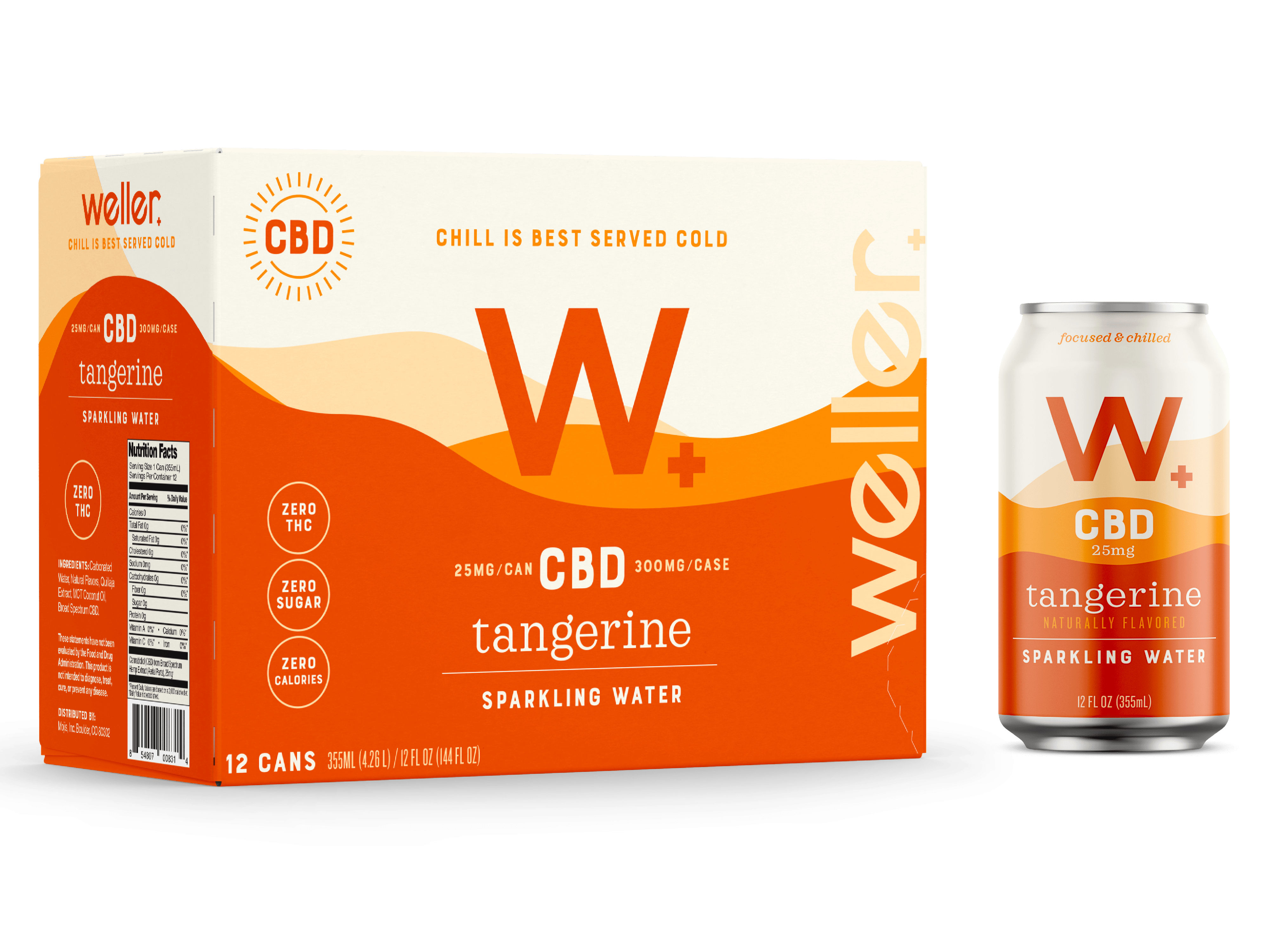 WELLER CBD TANGERINE SPKLG 12PK