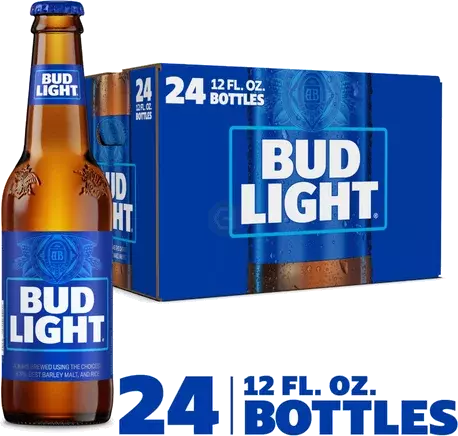 BUDWEISER LT 12OZ BTLS 24PK