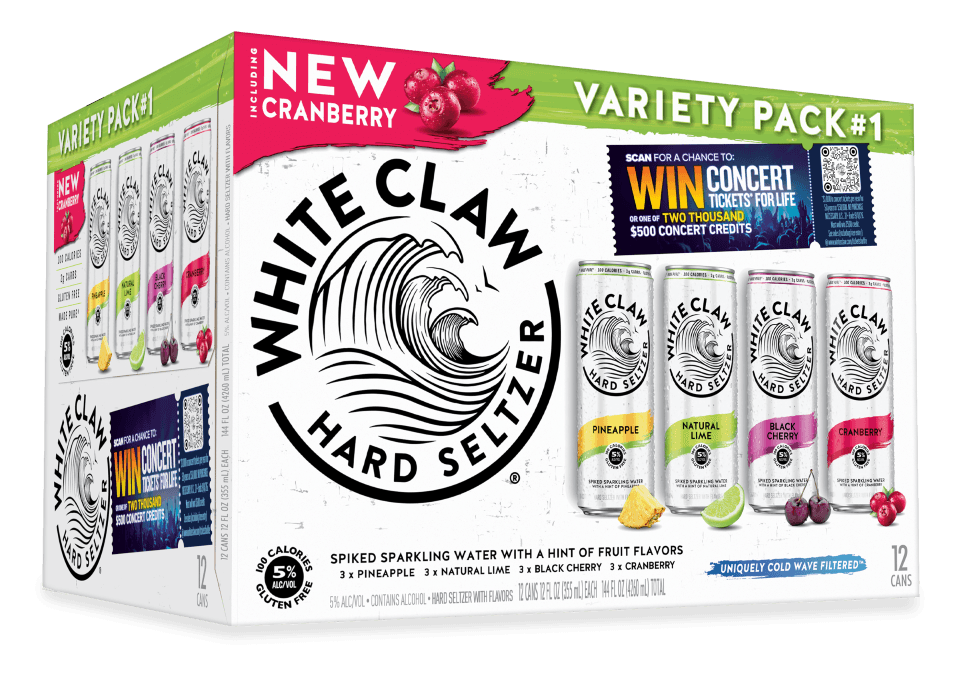 WHITE CLAW SAMPLER HARD SELTZER 12PK