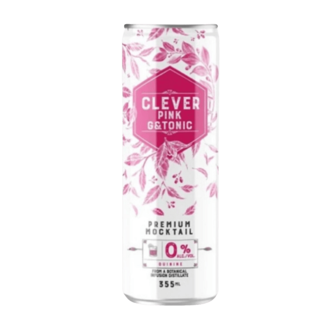 CLEVER MOCKTAILS PINK GIN & TONIC 4PK