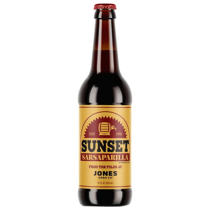 NA-JONES SODA SUNSET SARSAPARILLA 12OZ