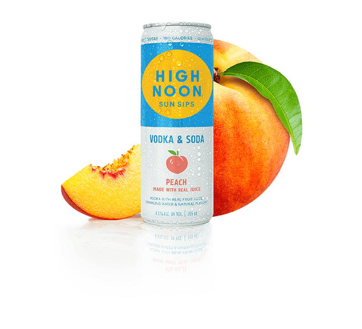 HIGH NOON PEACH VODKA SODA 4PK