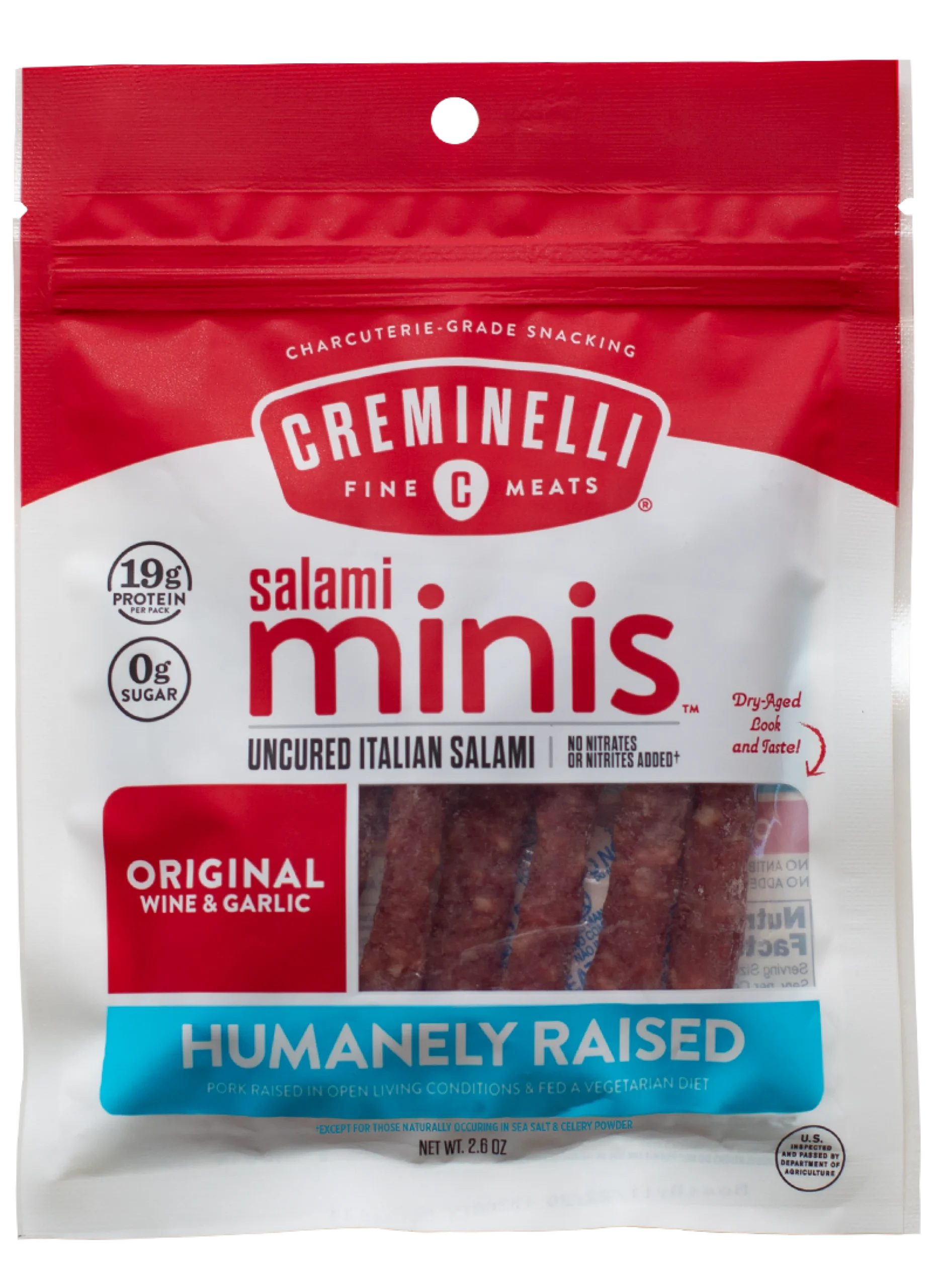 CREMINELLI ORIGINAL SALAMI MINI 2.6OZ