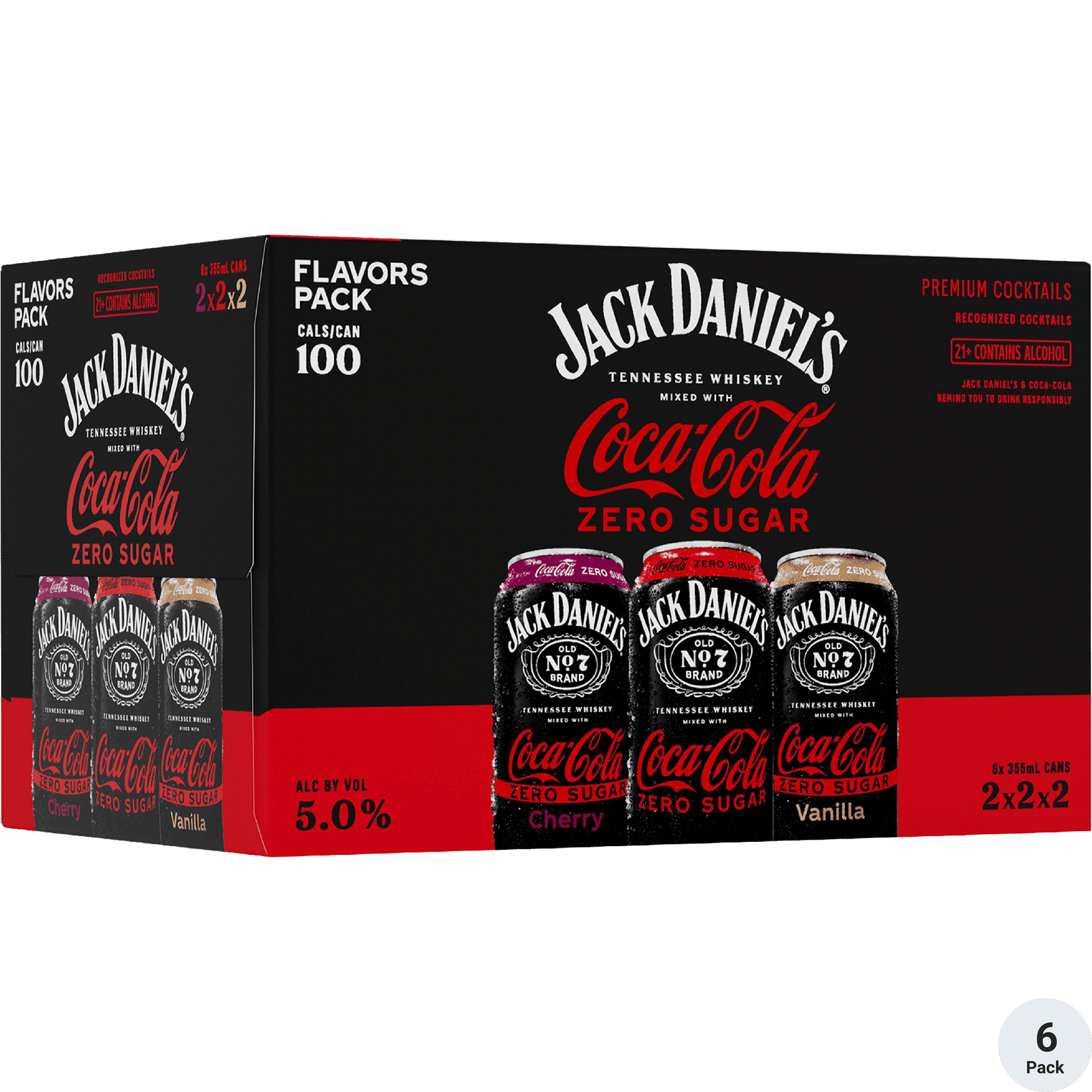 JACK DANIELS & COKE ZERO 10PF RTD VARIETY CAN 6 PACK