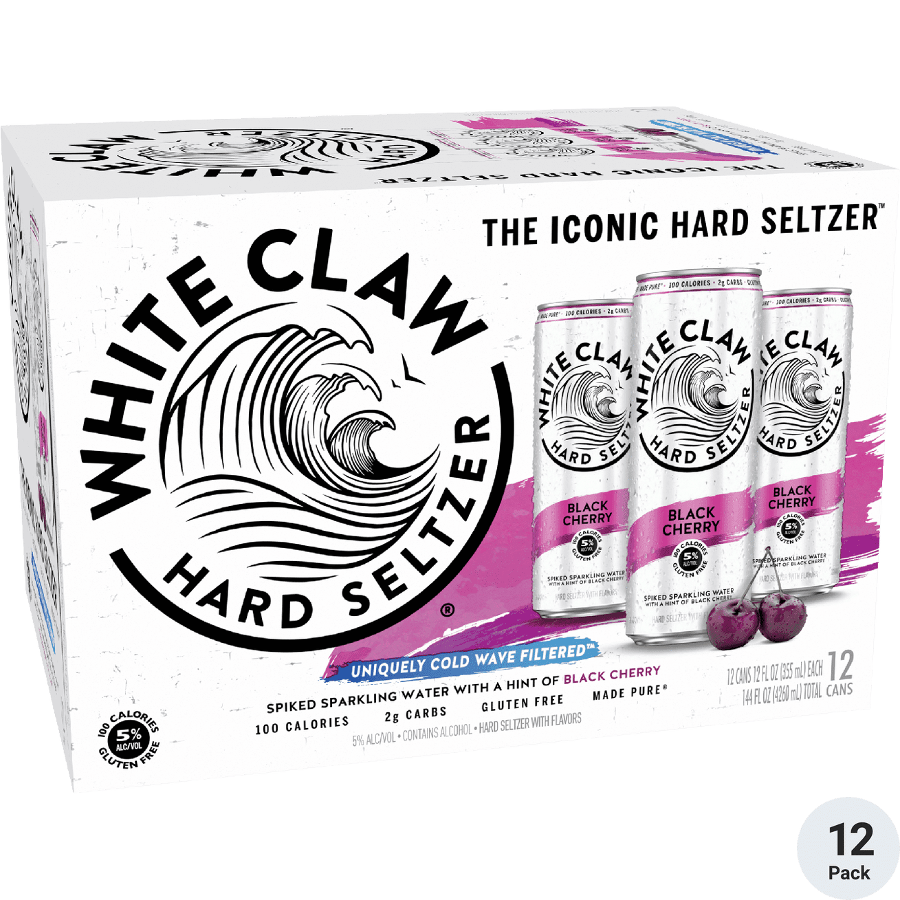 WHITE CLAW BLACK CHERRY 12OZCN 12PK