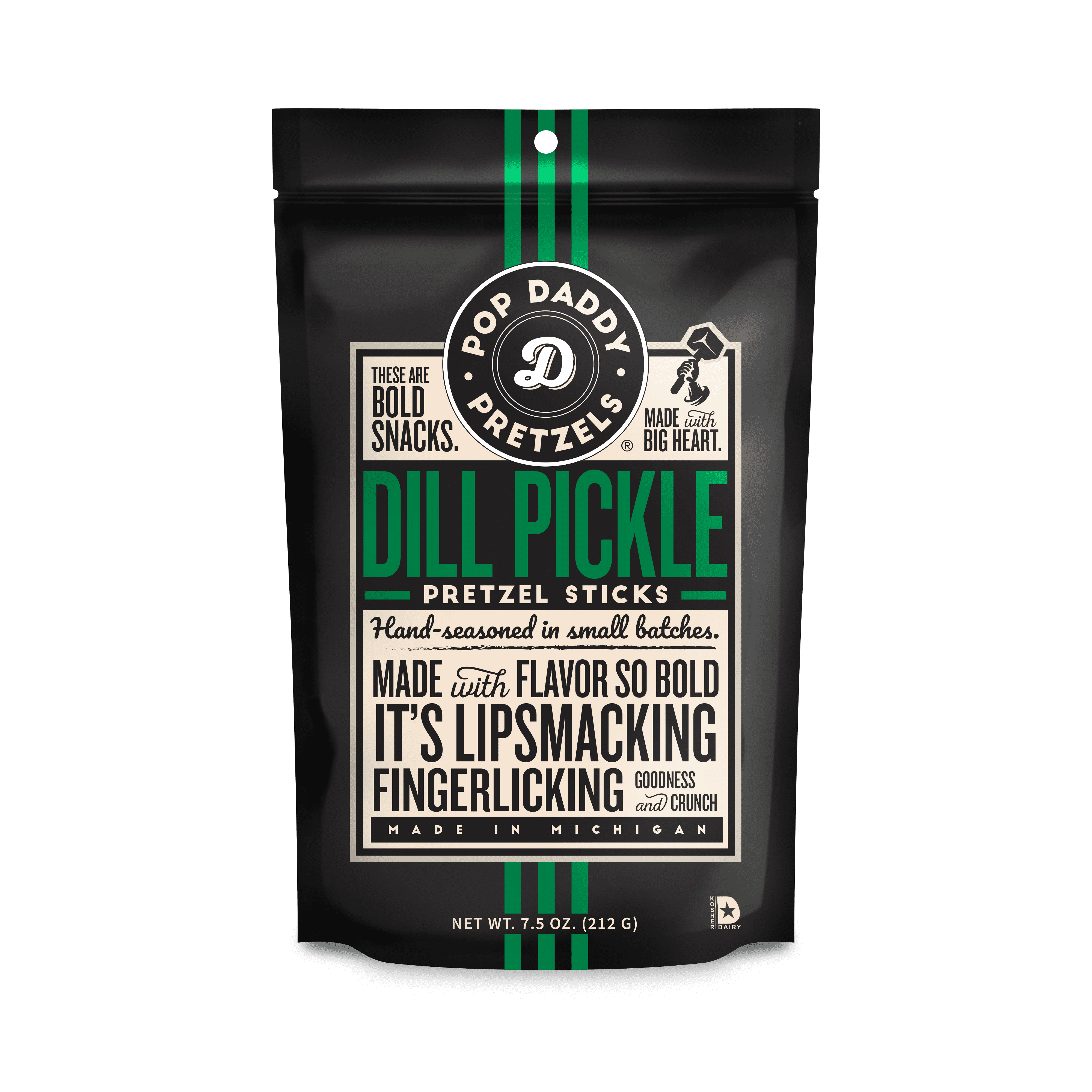 POP DADDY PRETZELS DILL PRETZEL STICKS 7.5OZ