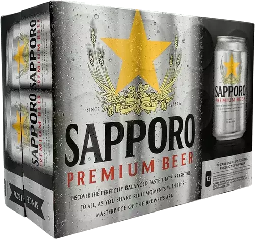 SAPPORO DRAFT 12OZ CANS 12PK