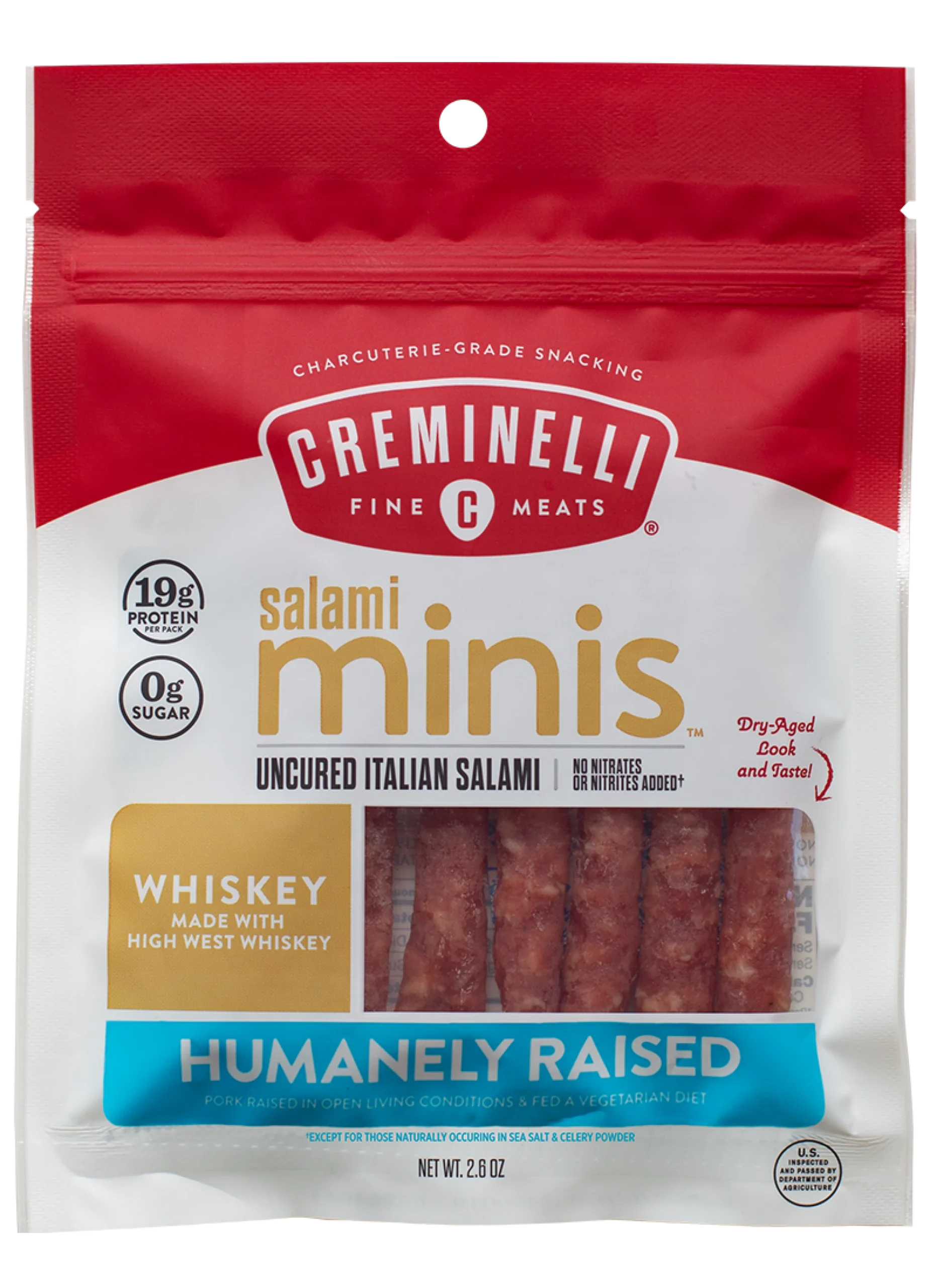 CREMINELLI WHISKY SALAMI MINI 2.6OZ