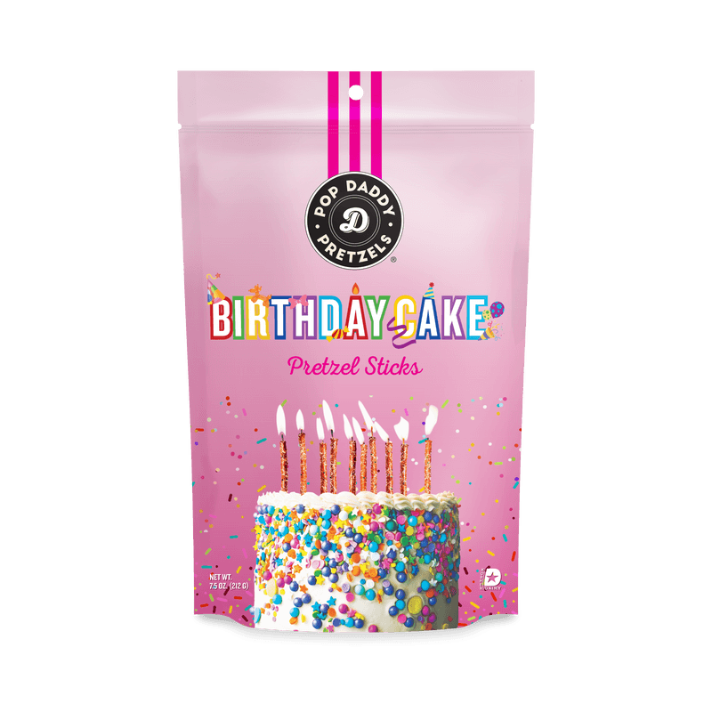 POP DADDY PRETZELS BIRTHDAY CAKE STICKS 7.5OZ