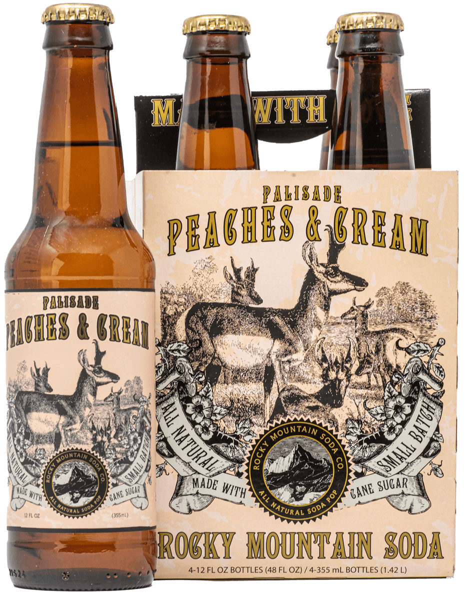 NA-ROCKY MOUNTAIN SODA PEACHES AND CREAM 12OZ BTL 4PK