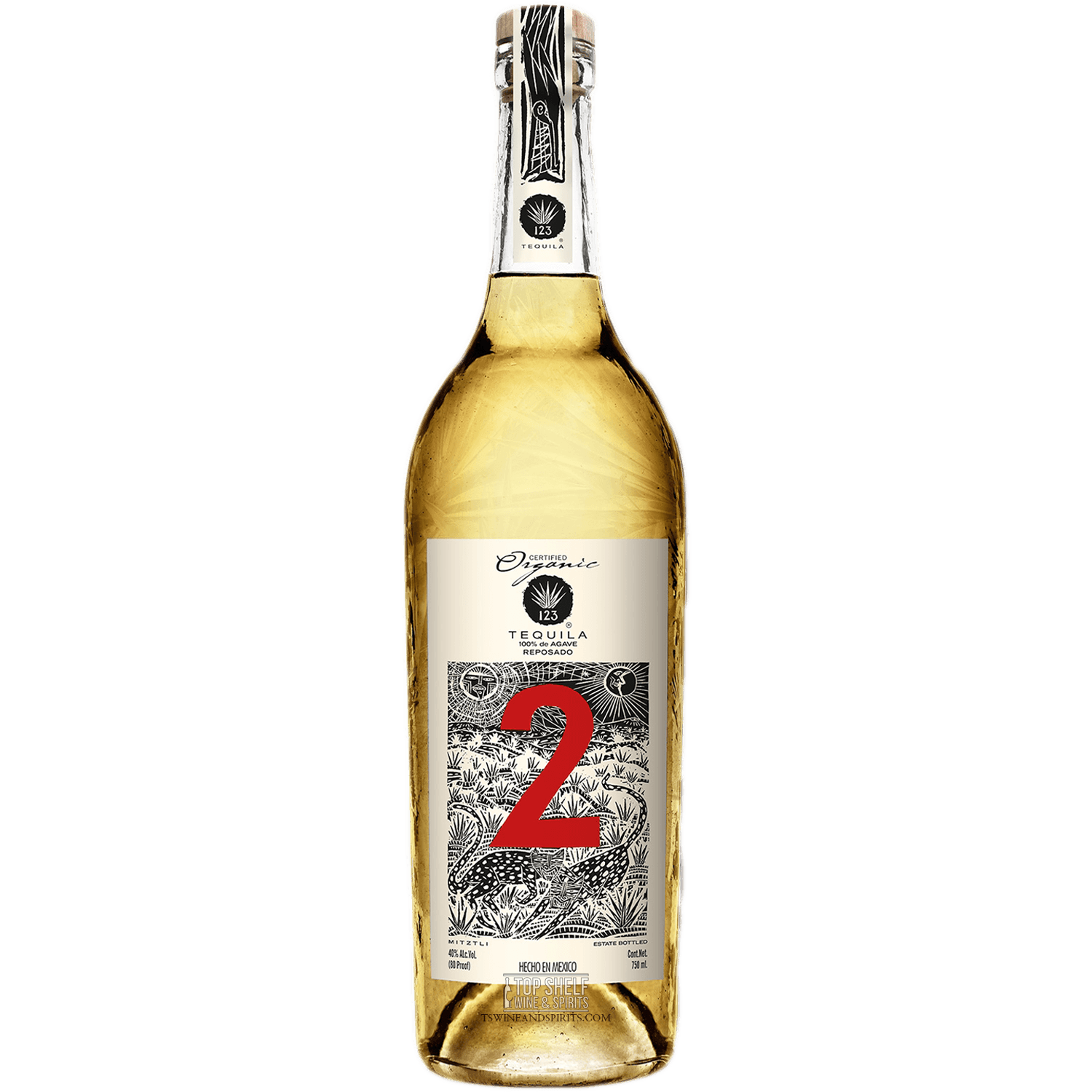 123 ORGANIC TEQUILA TEQUILA REPO DOS 750ML