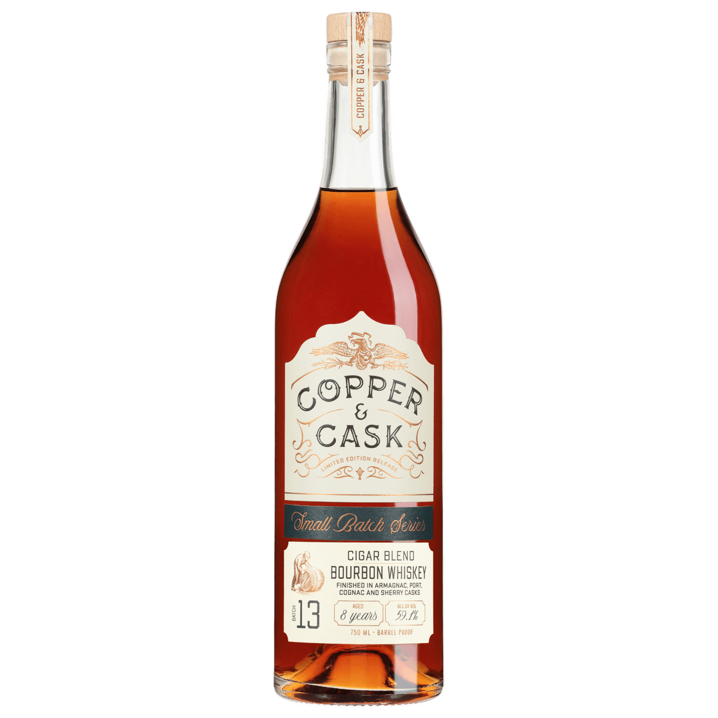 COPPER & CASK small batch no.13 8YR bourbon cigar blend 750ML