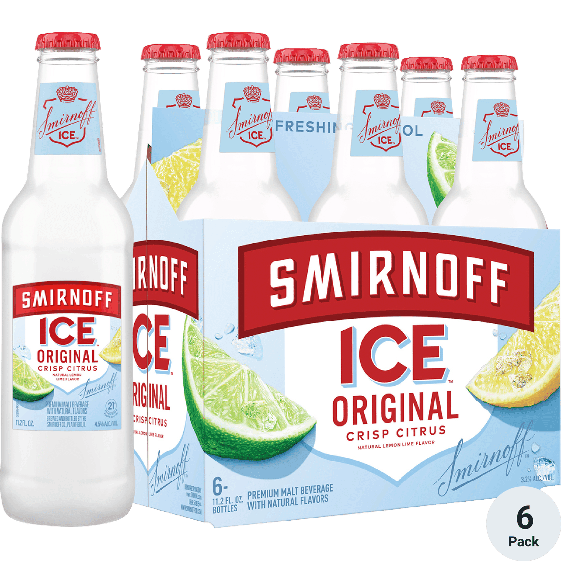 SMIRNOFF ICE MALT 12OZ BTLS 6PK