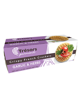 TRESORS GOURMANDS GARLIC & HERB CRACKER 3.2OZ