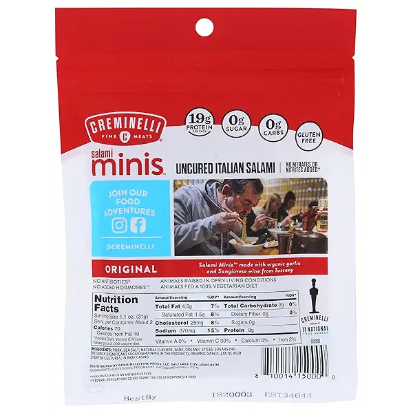 CREMINELLI ORIGINAL SALAMI MINI 2.6OZ